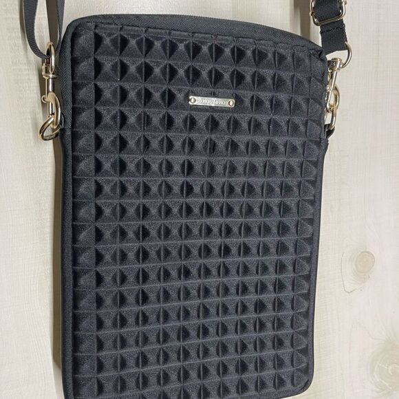 Rebecca Minkoff black crossbody purse tablet case - Picture 1 of 14